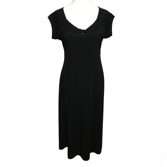 Coldwater Creek Vintage Made in USA Long Modest Forma Cocktail Midi Dress Size 6 - Picture 1 of 4